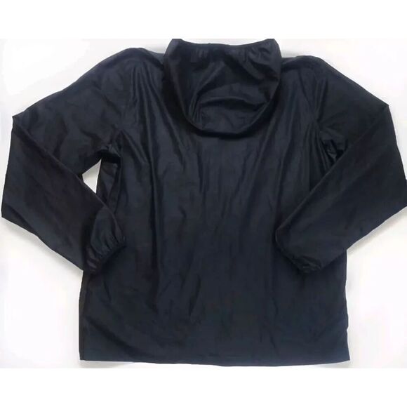 Vintage Y2k Quiksilver Zip Up Hooded Light Jacket Windbreaker Raincoat XL Black - Picture 5 of 9